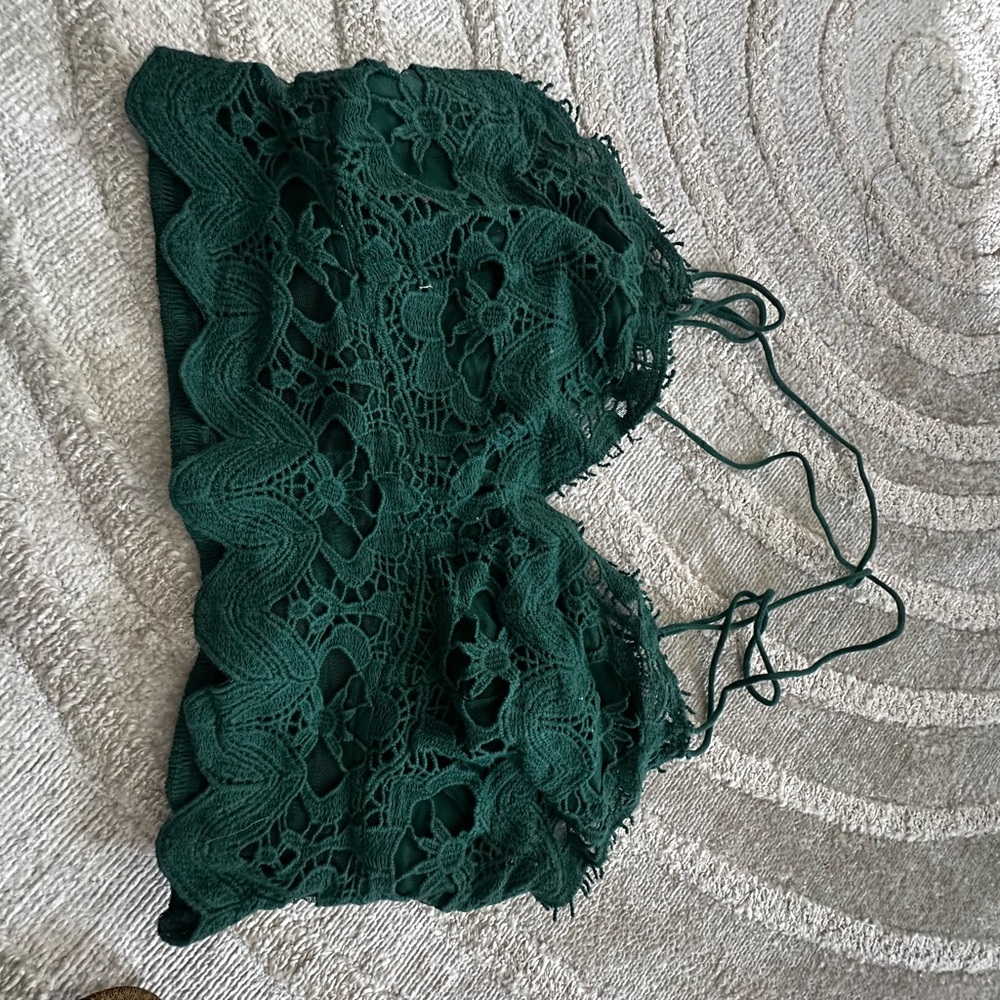 Elegant Green Lace Bralette